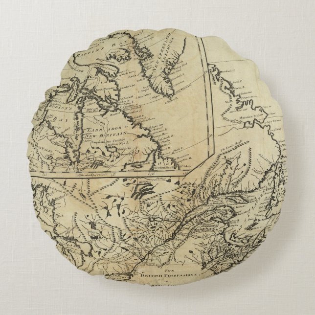 British Possessions in North America 2 Round Pillow (Front)