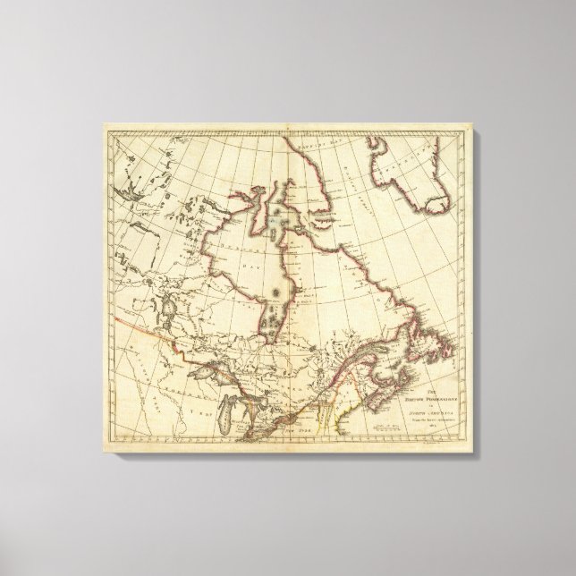 British Possessions in North America Canvas Print (Front)