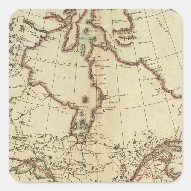 British Possessions in North America Square Sticker (Front)