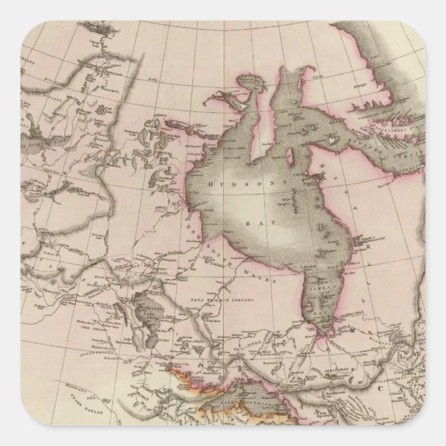 British possessions in North America Square Sticker (Front)