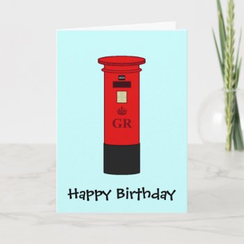 British Post Box Card by mail_me at Zazzle