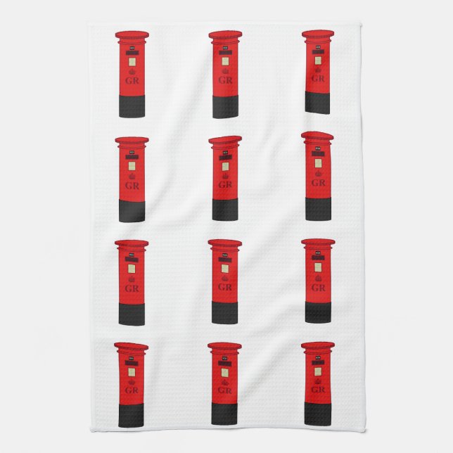 British Post Box Kitchen Towel (Vertical)