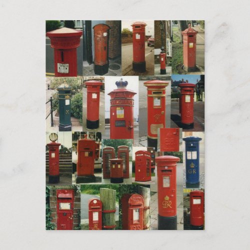 British postboxes postcard