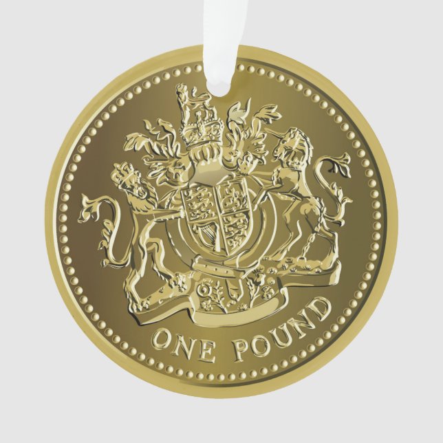 British Pound COIN Ornament (Front)