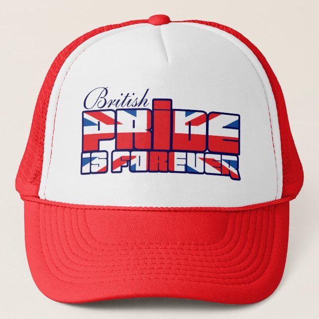 British Pride is forever union jack graphic hat (Front)