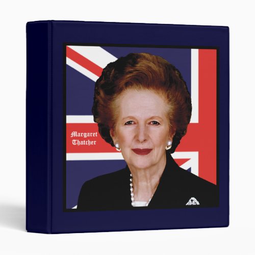 British Prime Minister Margaret Thatcher 3 Ring Binder