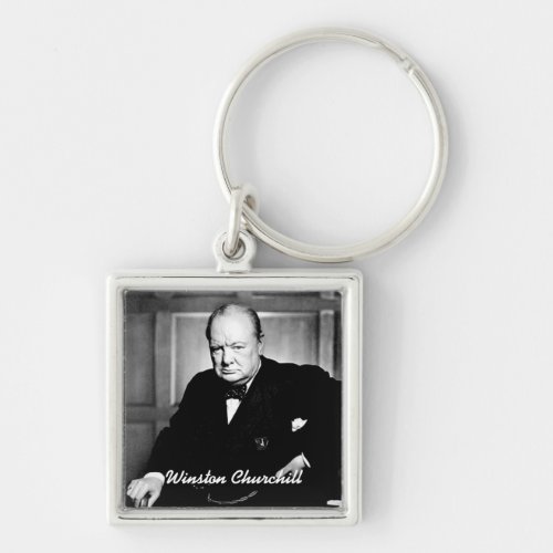 British Prime Minister Sir Winston Churchill Keychain