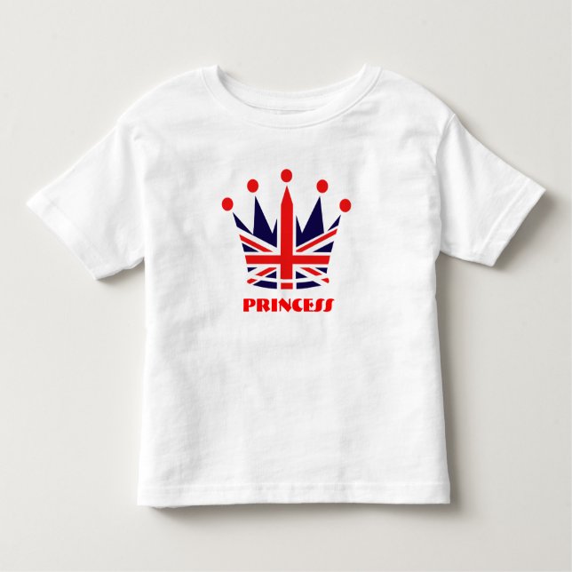 British Princess Crown Toddler T-shirt (Front)