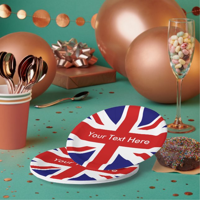 British Pub Union Jack Paper Plates (Multi)