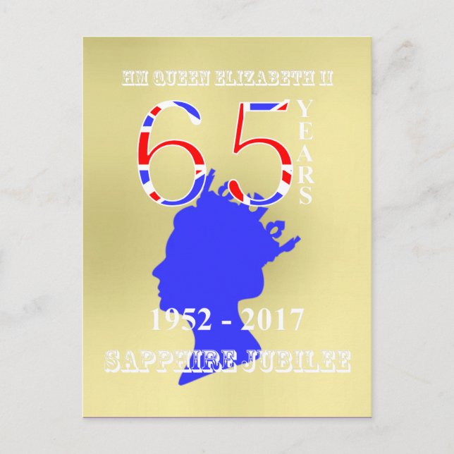 British Queen Elizabeth II Sapphire Jubilee Postcard (Front)