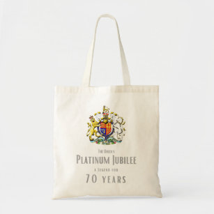 British Queen Monarchy The Queens Platinum Jubilee Tote Bag