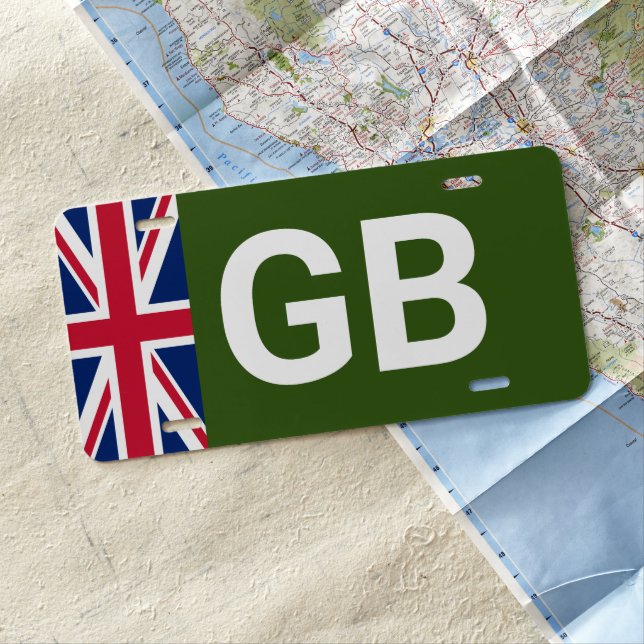 British Racing Green License Plate (In Situ)