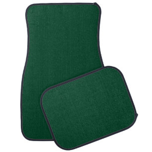 British Racing Green Solid Color Car Floor Mat