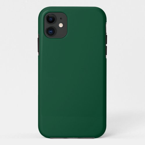 British Racing Green Solid Color iPhone 11 Case
