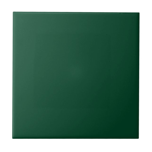 British Racing Green Solid Color Ceramic Tile (Front)