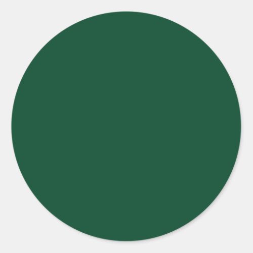 British Racing Green Solid Color Classic Round Sticker