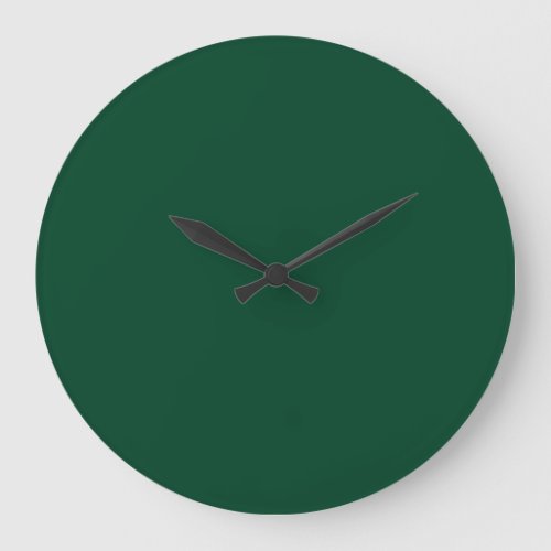 British Racing Green Solid Color Large Clock