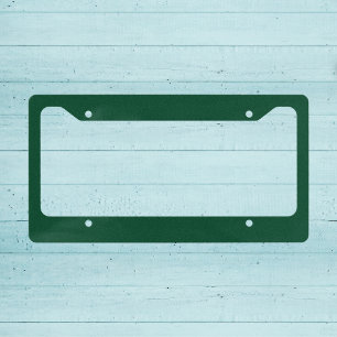 British Racing Green Solid Color License Plate Frame