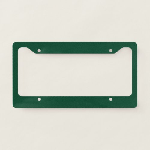 British Racing Green Solid Color License Plate Frame