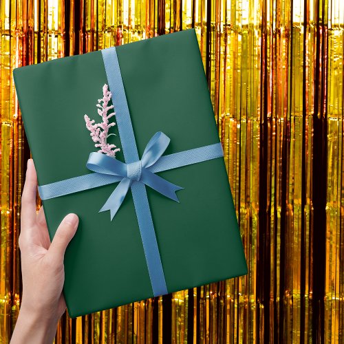 British Racing Green Solid Color Wrapping Paper