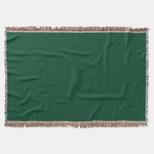 British Racing Green Throw Blanket (Front)