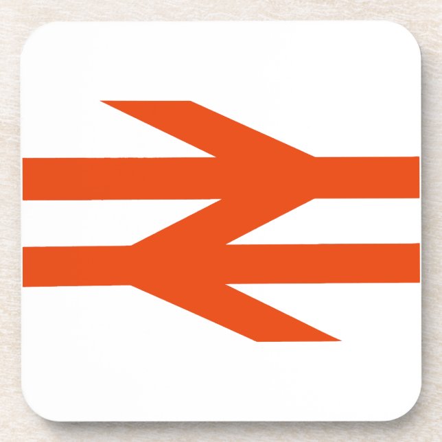British Rail Double Arrow Logo Beverage Coaster (Front)