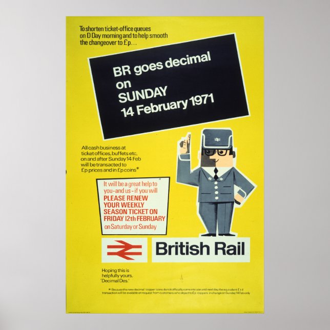 British Rail goes decimal Poster (Front)