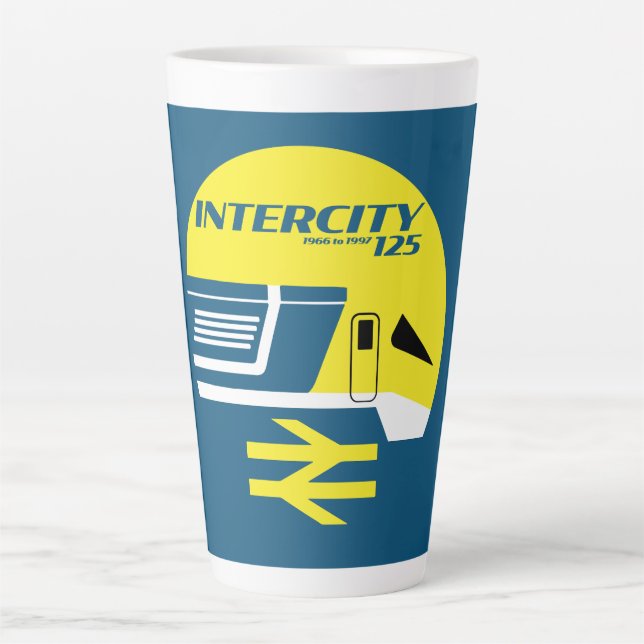 British Rail Intercity Classic Train Enthusiast Latte Mug (Front)
