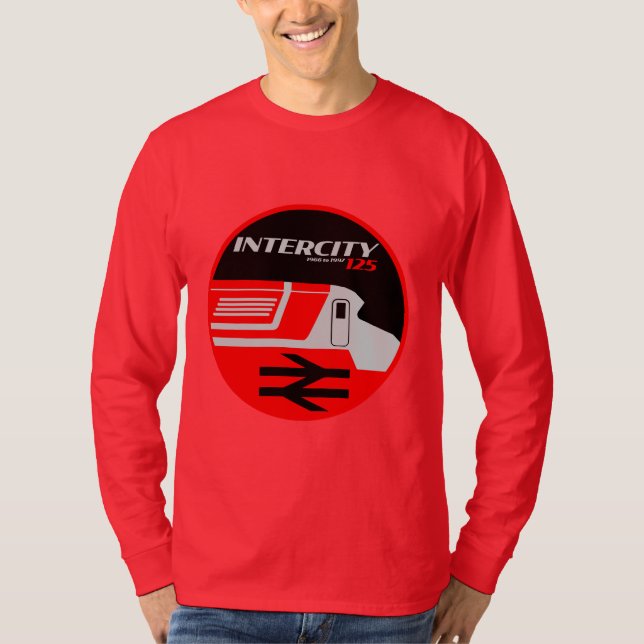 British Rail Intercity Classic Train Enthusiast T-Shirt (Front)