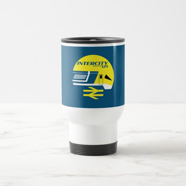 British Rail Intercity Classic Train Enthusiast Travel Mug (Center)