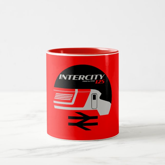 British Rail Intercity Classic Train Enthusiast Two-Tone Coffee Mug (Center)
