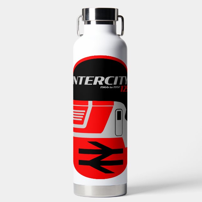 British Rail Intercity Classic Train Enthusiast Water Bottle (Front)