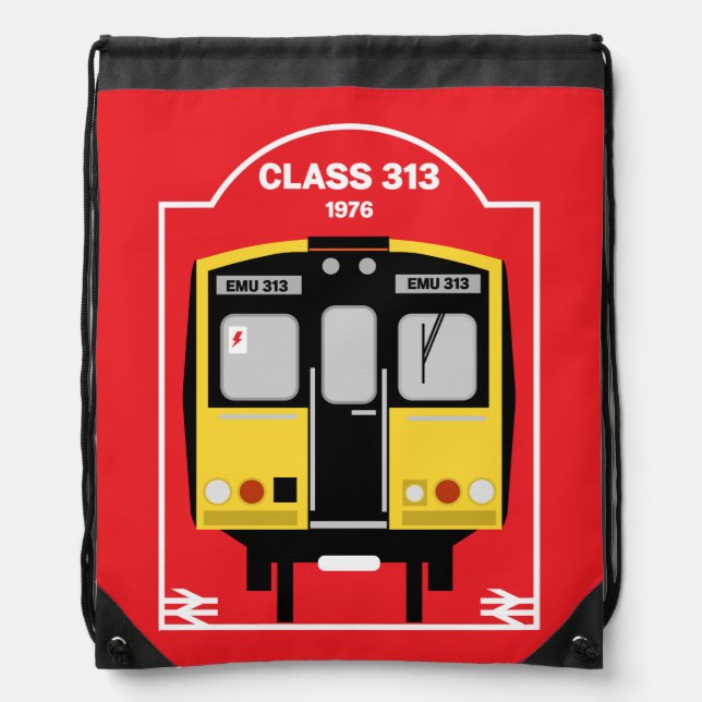 British Rail Train Enthusiast Drawstring Bag (Front)