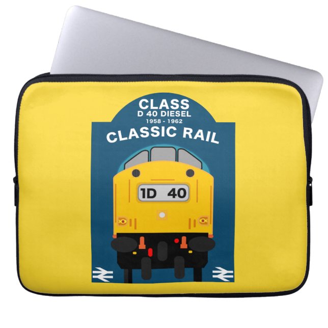 British Rail Train Enthusiast Laptop Sleeve (Front)