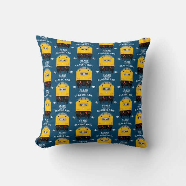 British Rail Train Enthusiast Throw Pillow (Front)