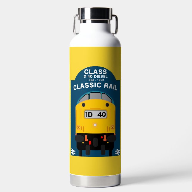 British Rail Train Enthusiast Water Bottle (Front)