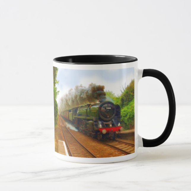 British Railway Steam Train for Trainspotters Art Mug (Right)