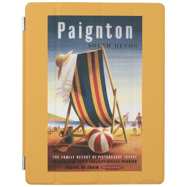 British Railways Beach Chair and Ball Poster iPad Smart Cover (Front)