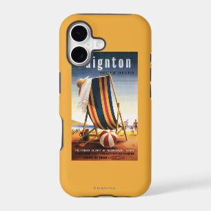 British Railways Beach Chair and Ball Poster iPhone 17 Case