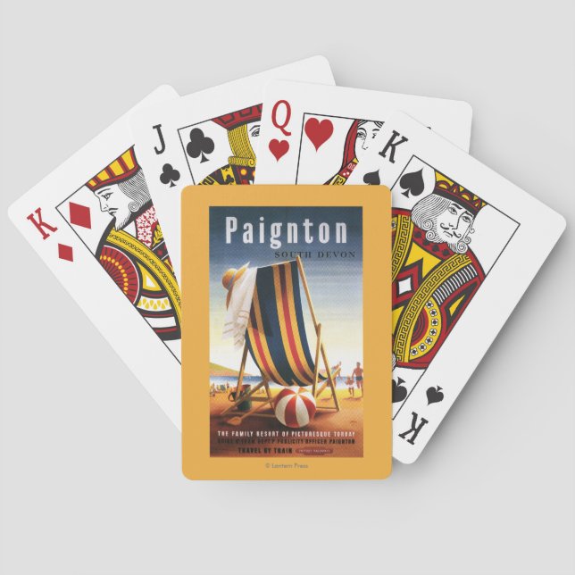 British Railways Beach Chair and Ball Poster Poker Cards (Back)