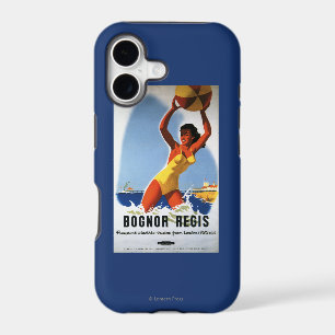 British Railways Girl and Beachball Poster iPhone 17 Case