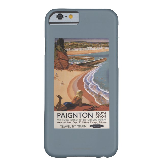 British Railways Girl Looking over a Cliff Case-Mate iPhone Case (Back)