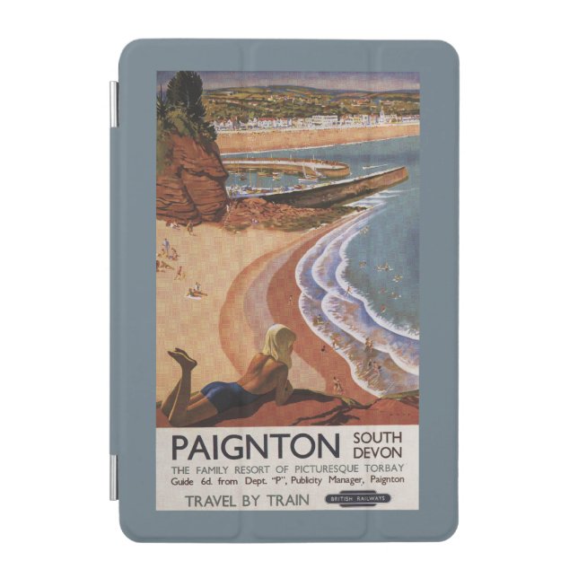 British Railways Girl Looking over a Cliff iPad Mini Cover (Front)