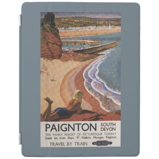 British Railways Girl Looking over a Cliff iPad Smart Cover (Front)