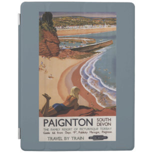 British Railways Girl Looking over a Cliff iPad Smart Cover