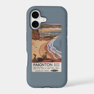 British Railways Girl Looking over a Cliff iPhone 17 Case