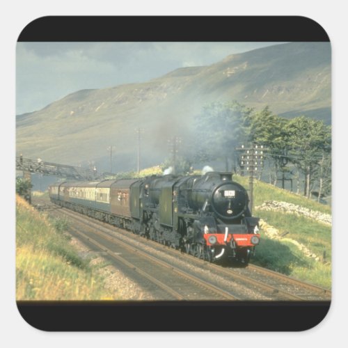 British Railways last steam_hauled_Steam Trains Square Sticker