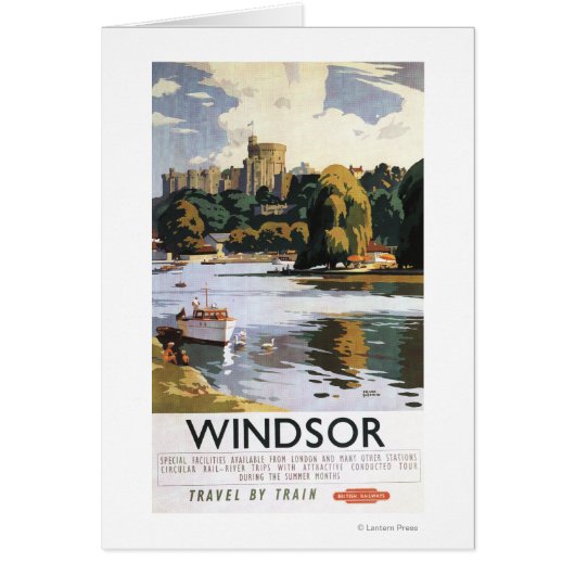 British Railways Windsor Castle Thames Poster Cards (Front)