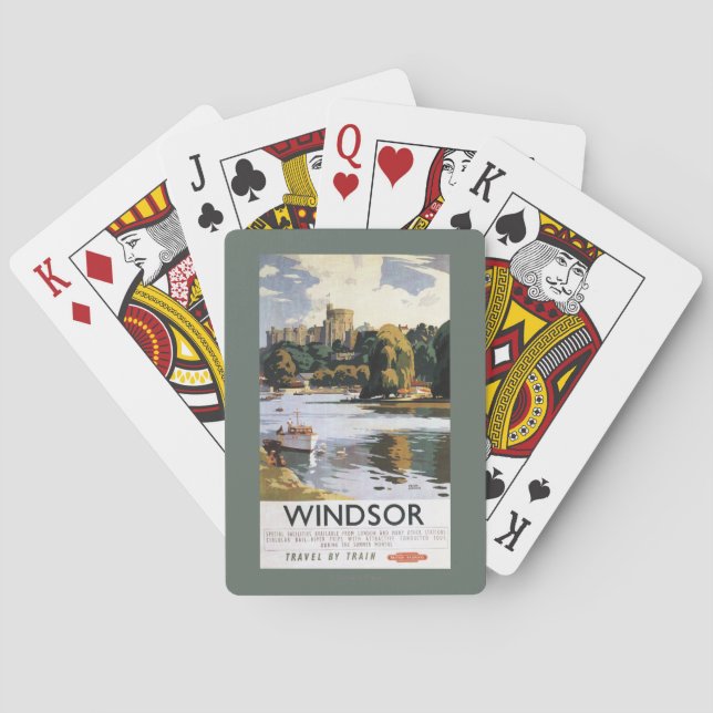 British Railways Windsor Castle Thames Poster Poker Cards (Back)