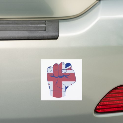 British Raised Fist Car Magnet